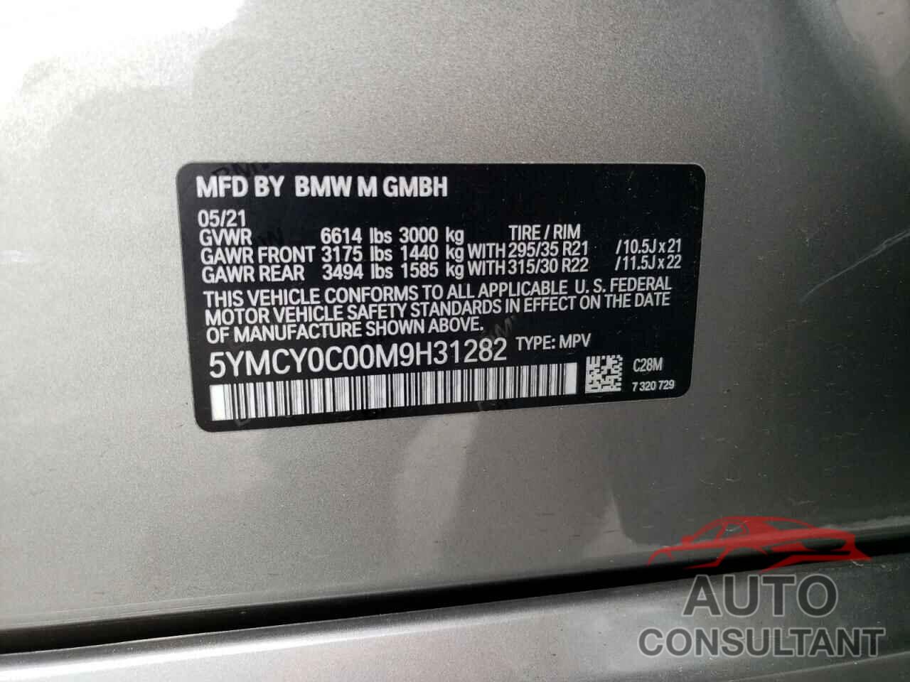 BMW X6 2021 - 5YMCY0C00M9H31282
