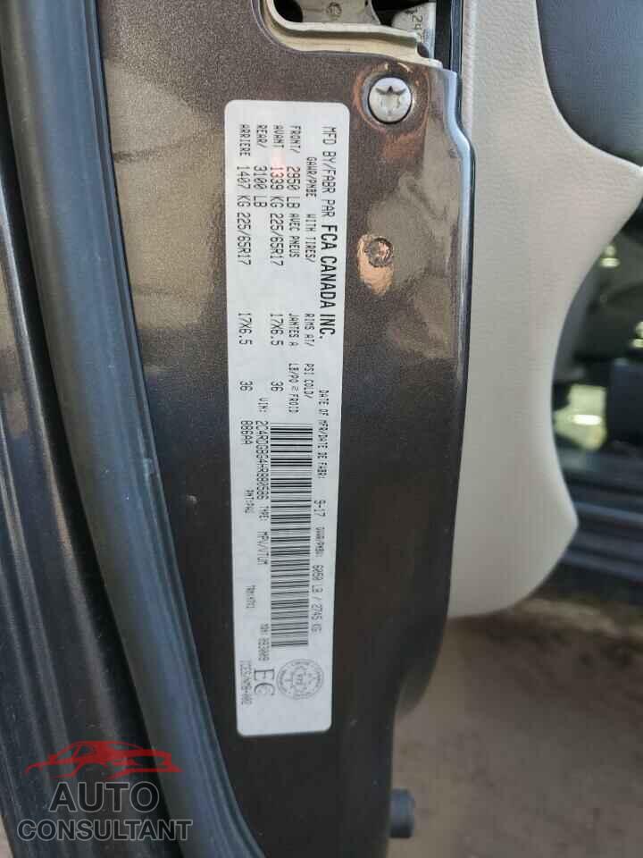 DODGE CARAVAN 2017 - 2C4RDGBG4HR880586