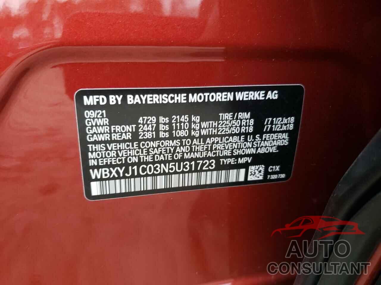 BMW X2 2022 - WBXYJ1C03N5U31723