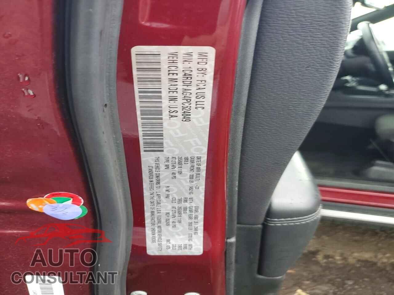DODGE DURANGO 2023 - 1C4RDHAG4PC624849