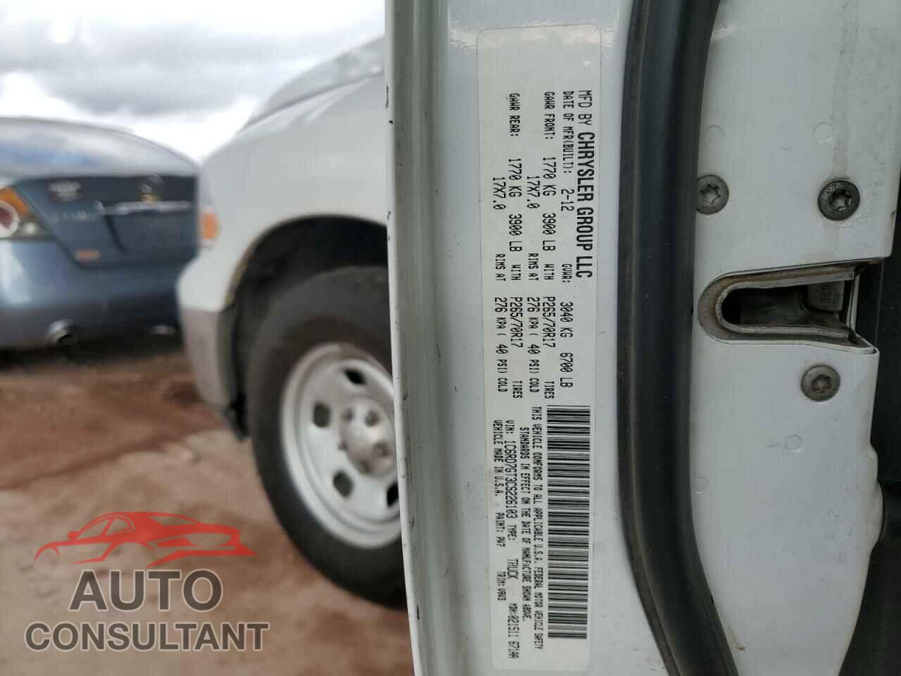 DODGE RAM 1500 2012 - 1C6RD7GT3CS226103