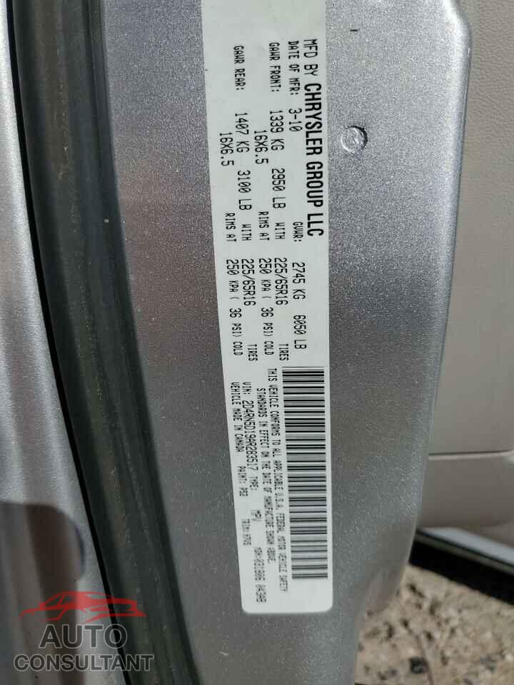 DODGE CARAVAN 2010 - 2D4RN5D19AR283517