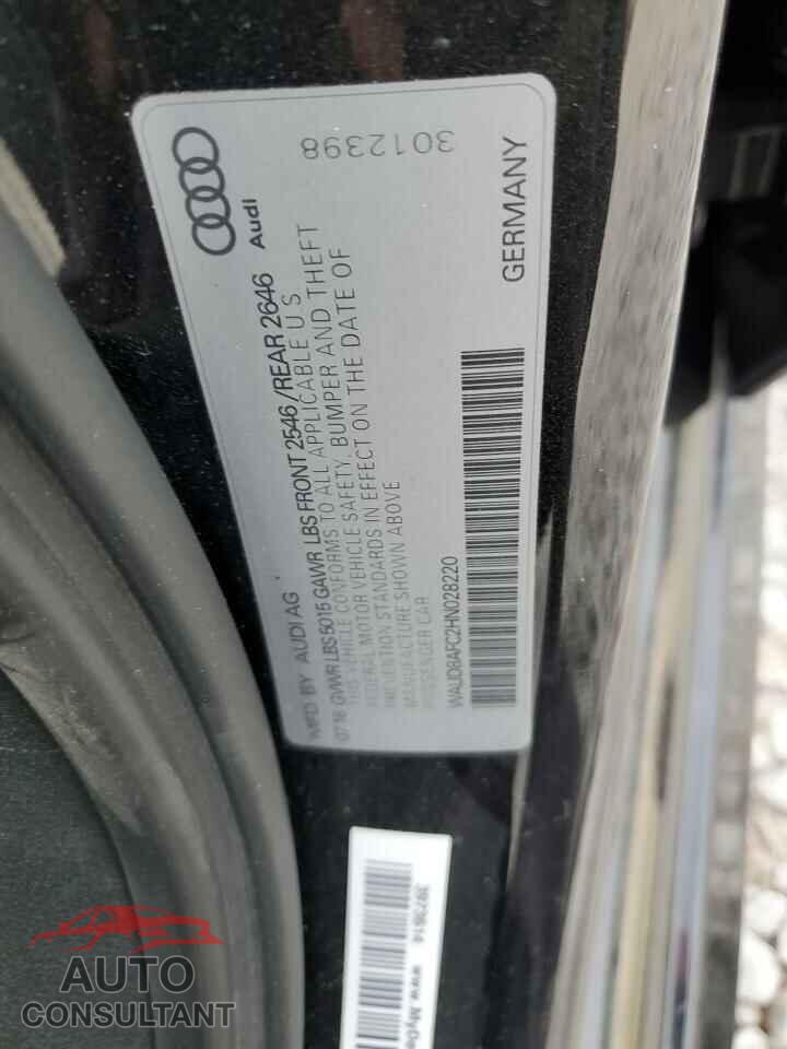 AUDI A6 2017 - WAUD8AFC2HN028220