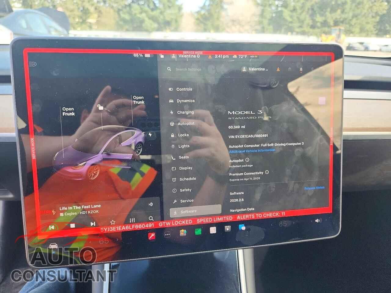 TESLA MODEL 3 2020 - 5YJ3E1EA6LF660491