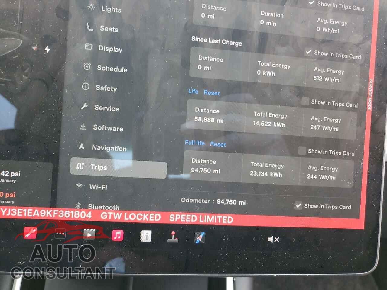 TESLA MODEL 3 2019 - 5YJ3E1EA9KF361804