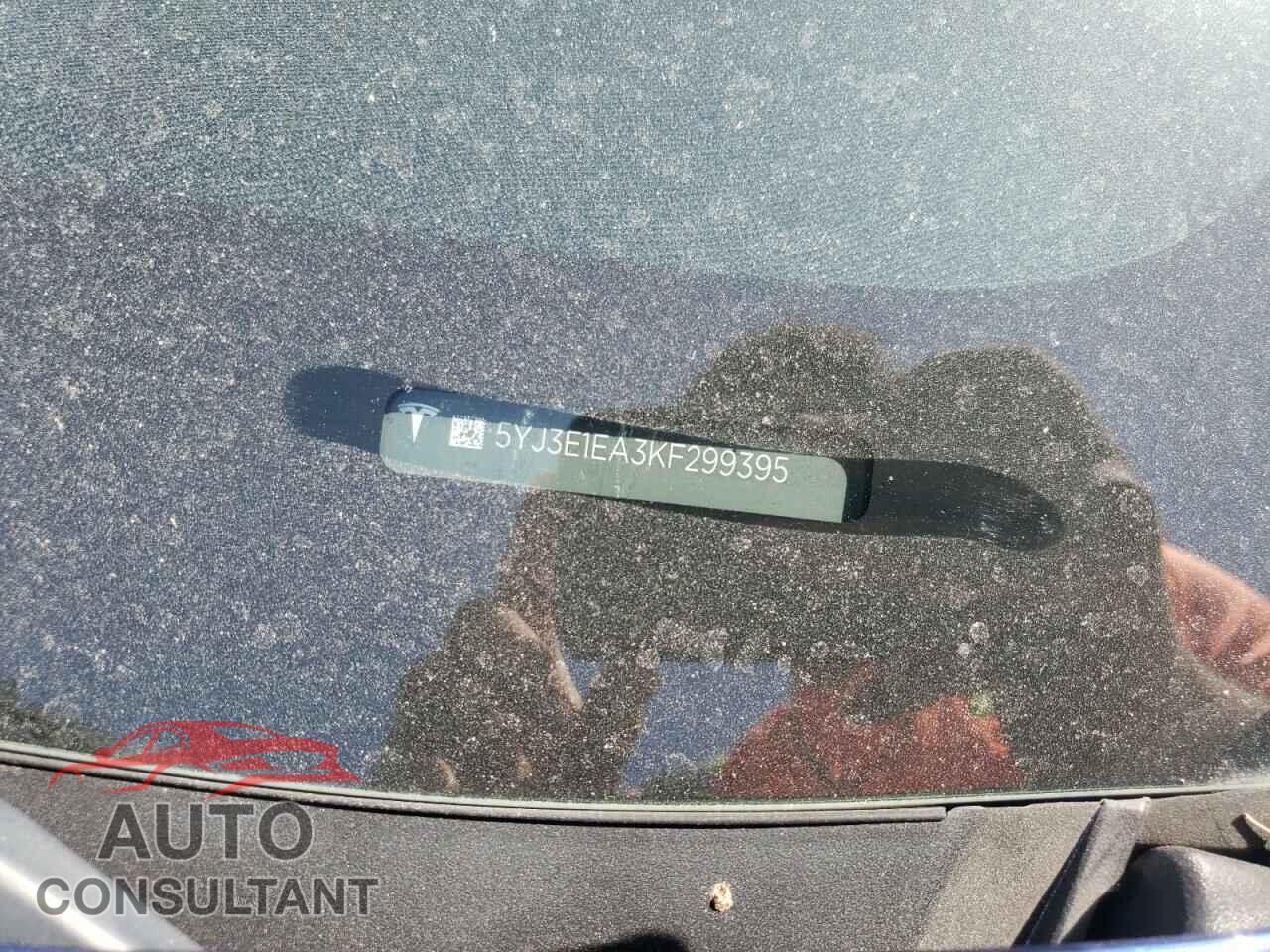 TESLA MODEL 3 2019 - 5YJ3E1EA3KF299395