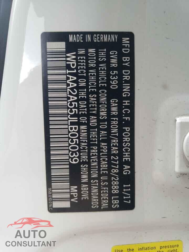 PORSCHE MACAN 2018 - WP1AA2A55JLB05039