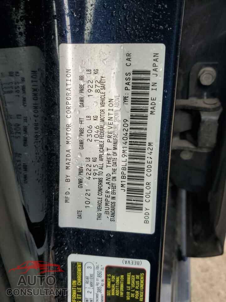 MAZDA 3 2021 - JM1BPBLL9M1404209