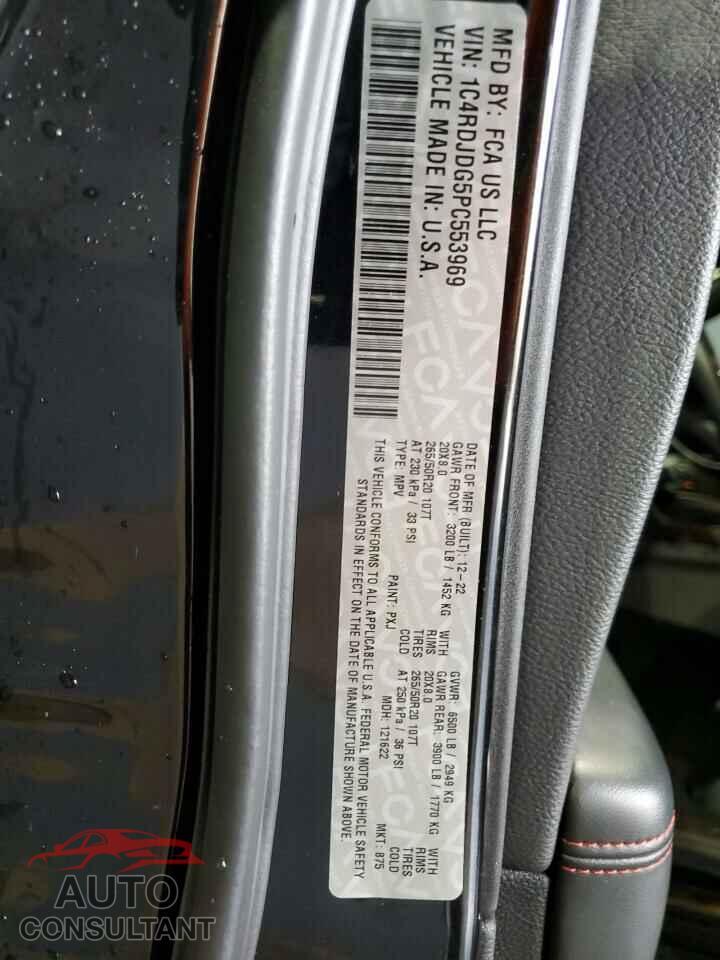 DODGE DURANGO 2023 - 1C4RDJDG5PC553969