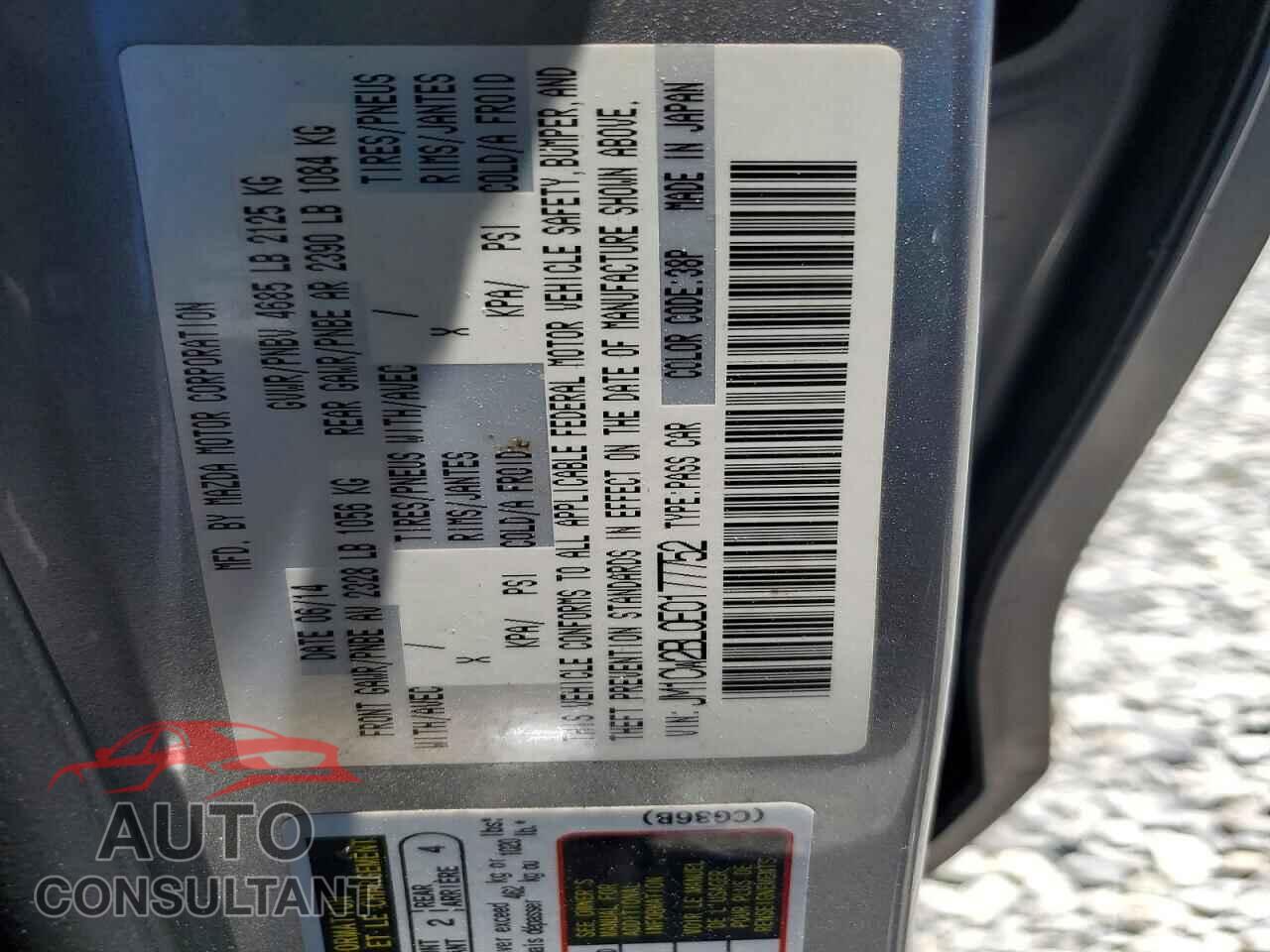 MAZDA 5 2014 - JM1CW2BL0E0177752