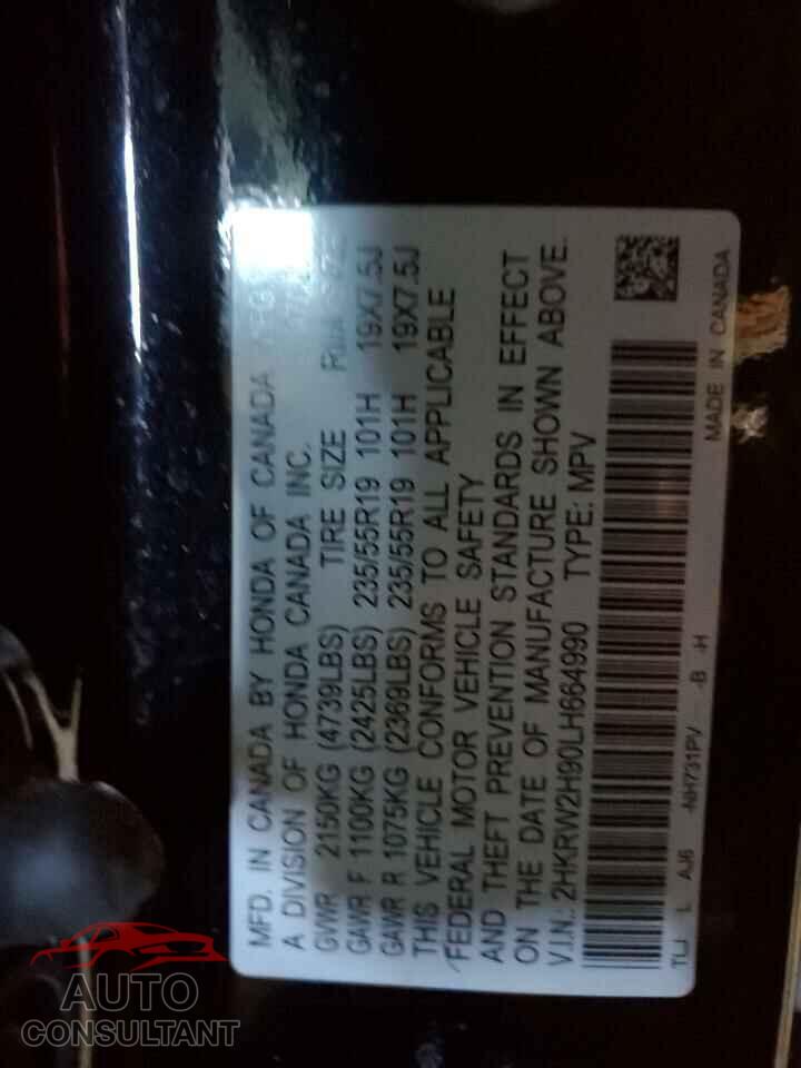 HONDA CRV 2020 - 2HKRW2H90LH664990