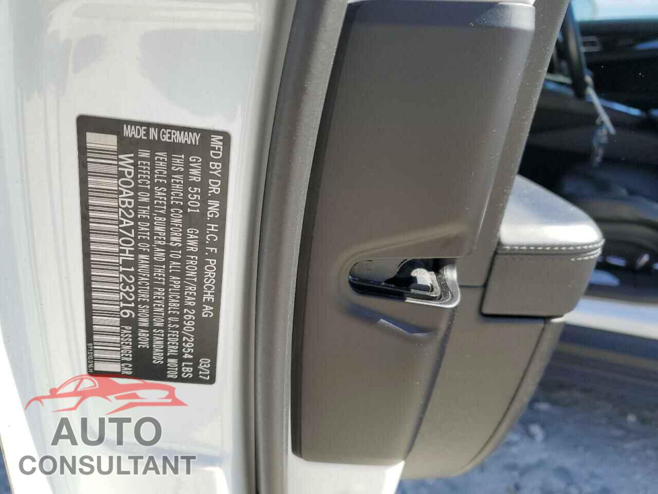 PORSCHE PANAMERA 2017 - WP0AB2A70HL123216