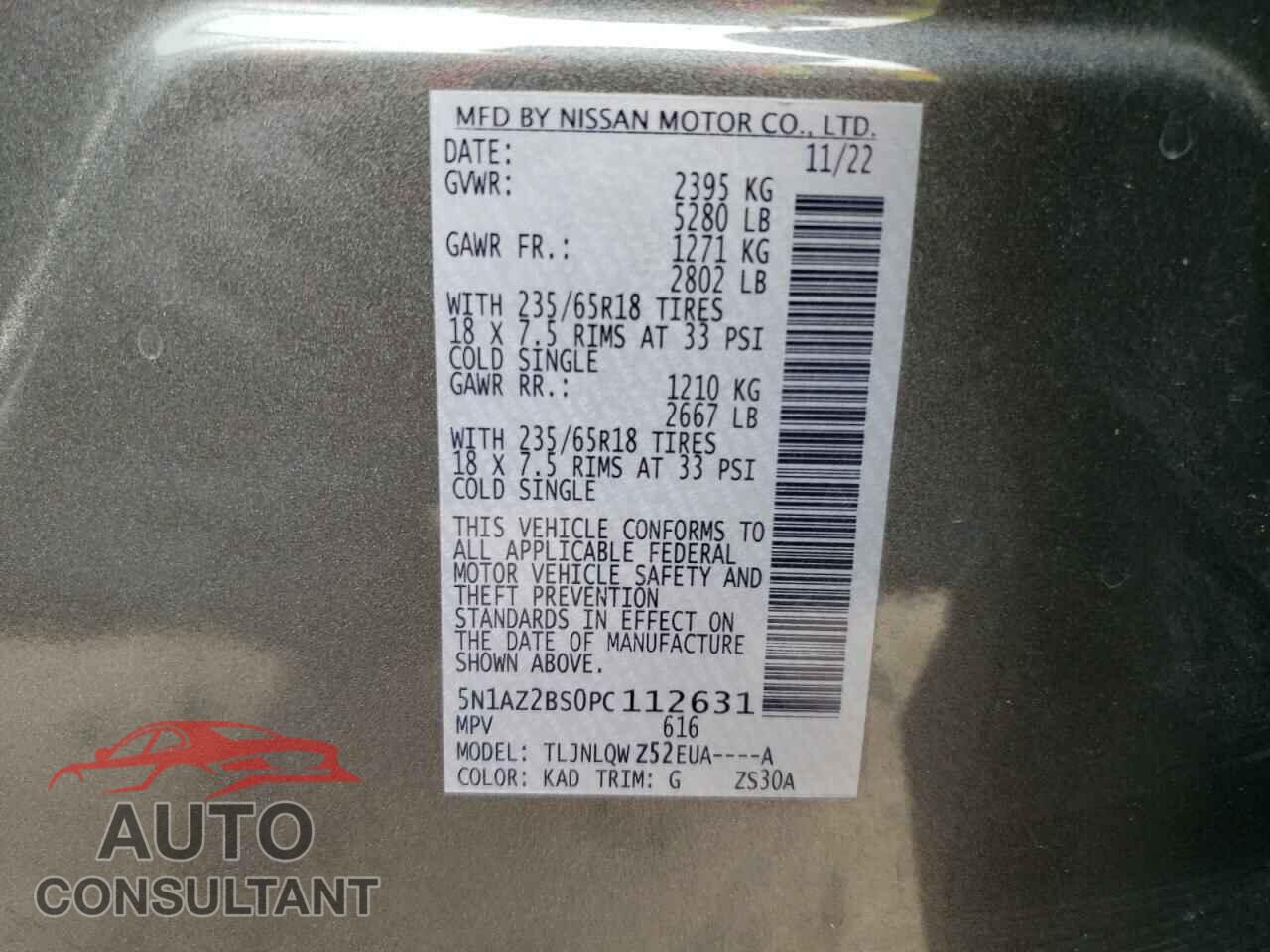 NISSAN MURANO 2023 - 5N1AZ2BS0PC112631