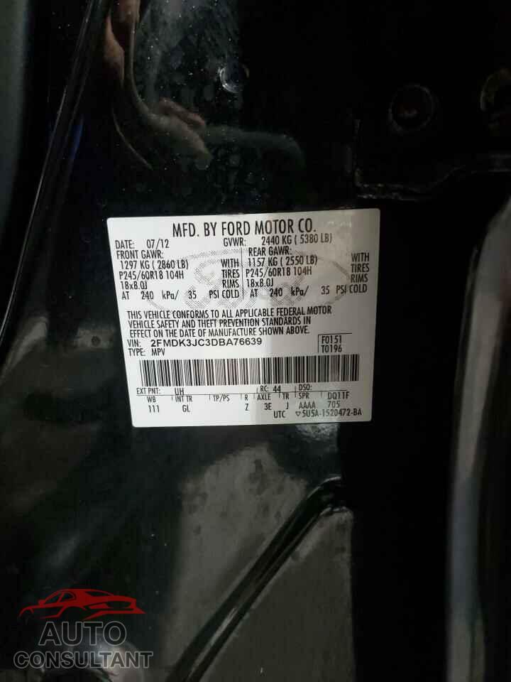 FORD EDGE 2013 - 2FMDK3JC3DBA76639