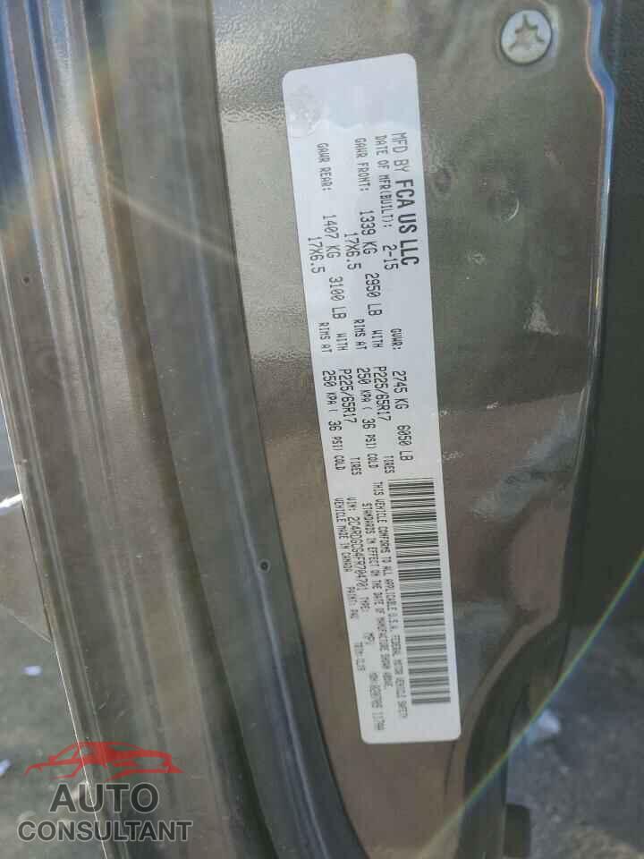 DODGE CARAVAN 2015 - 2C4RDGCG4FR704701