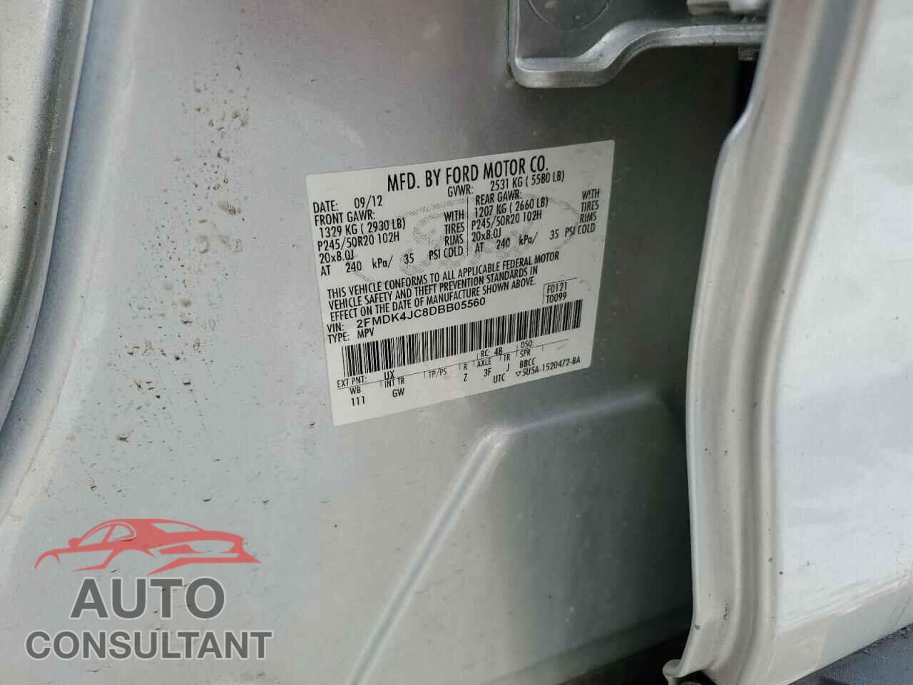 FORD EDGE 2013 - 2FMDK4JC8DBB05560