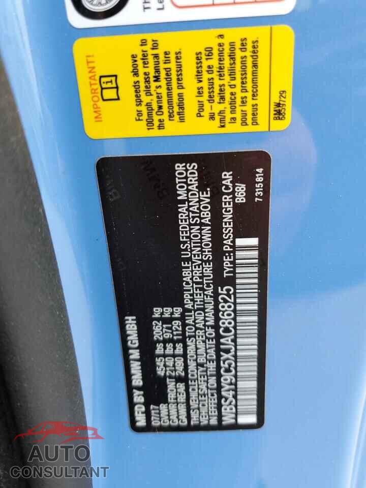 BMW M4 2018 - WBS4Y9C5XJAC86825