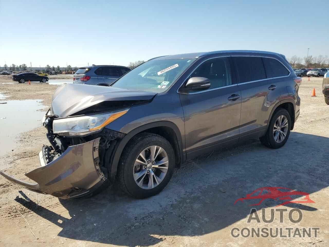 TOYOTA HIGHLANDER 2014 - 5TDJKRFH6ES041592