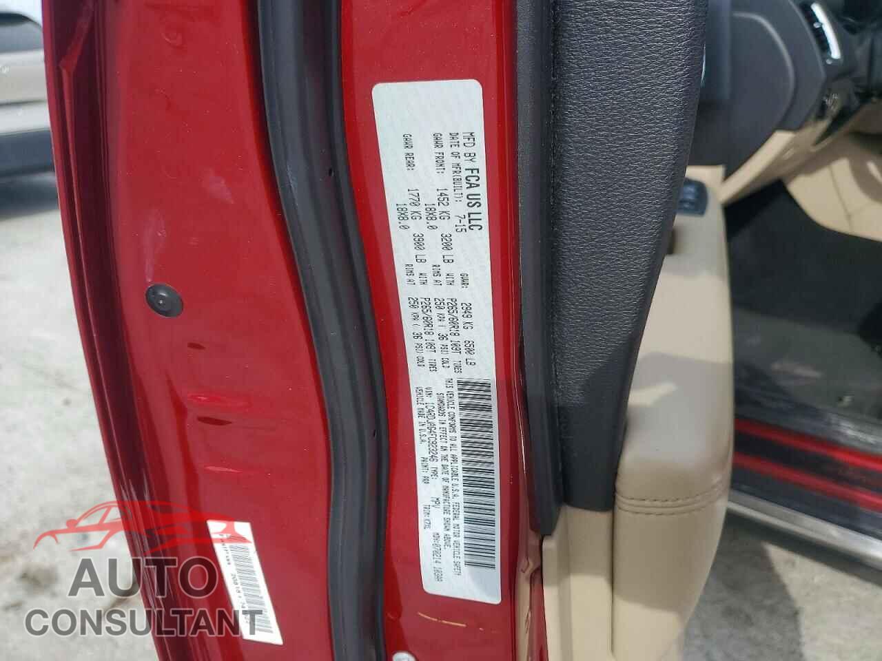 DODGE DURANGO 2015 - 1C4RDJAG4FC923246
