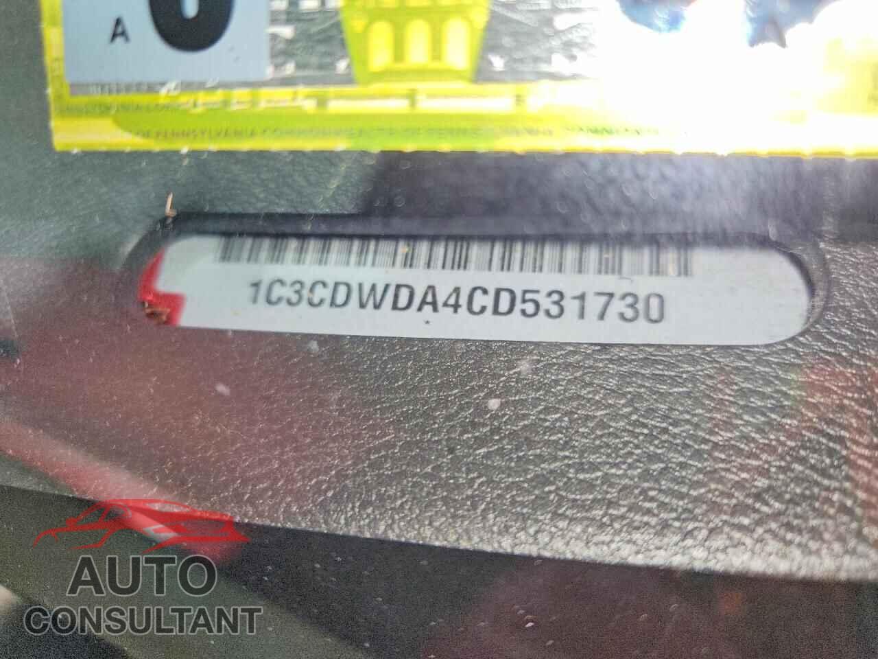 DODGE CALIBER 2012 - 1C3CDWDA4CD531730