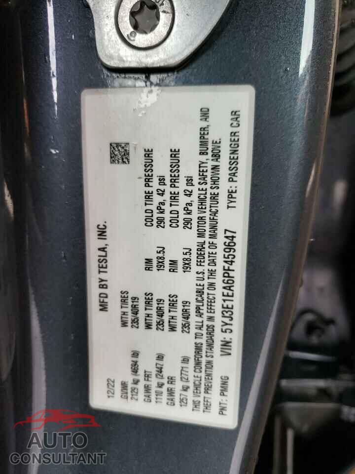 TESLA MODEL 3 2023 - 5YJ3E1EA6PF459647