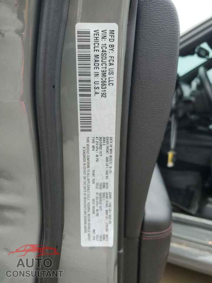 DODGE DURANGO 2021 - 1C4SDJCT9MC663192