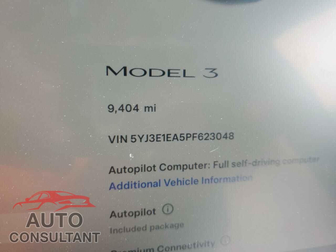 TESLA MODEL 3 2023 - 5YJ3E1EA5PF623048