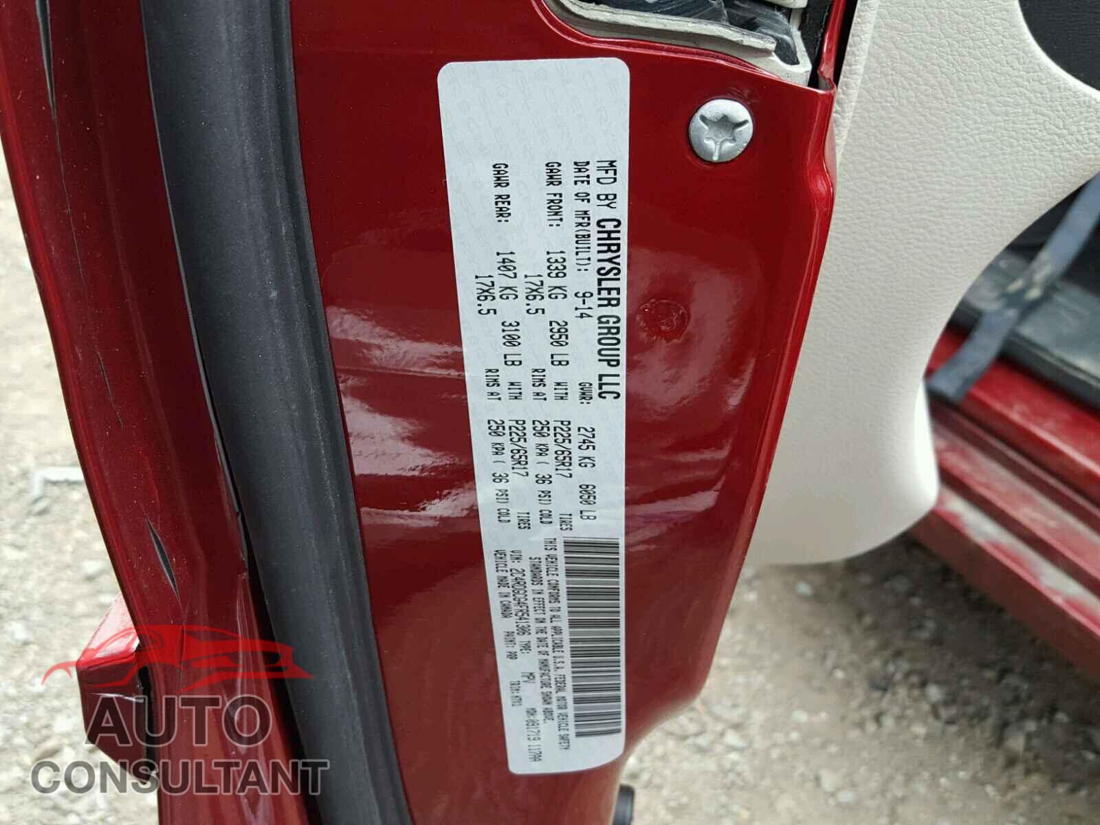 DODGE CARAVAN 2015 - 2C4RDGCG4FR541306