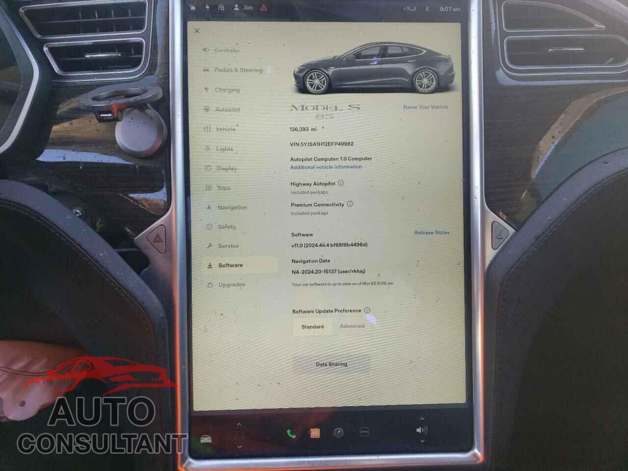 TESLA MODEL S 2014 - 5YJSA1H12EFP49982