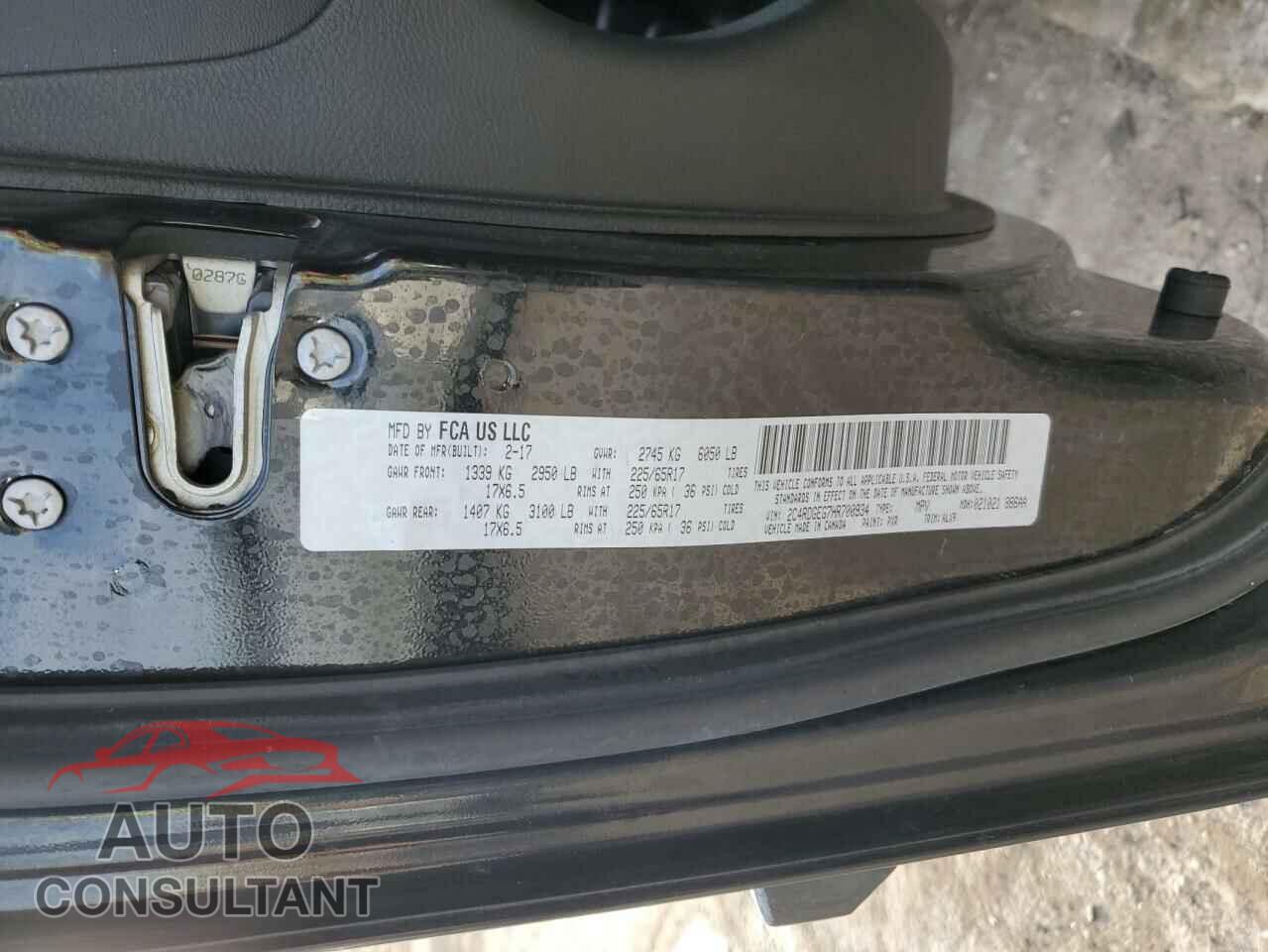 DODGE CARAVAN 2017 - 2C4RDGEG7HR700934