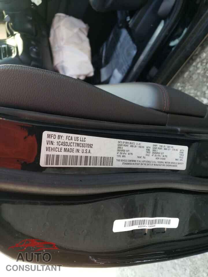 DODGE DURANGO 2021 - 1C4SDJCT7MC637092