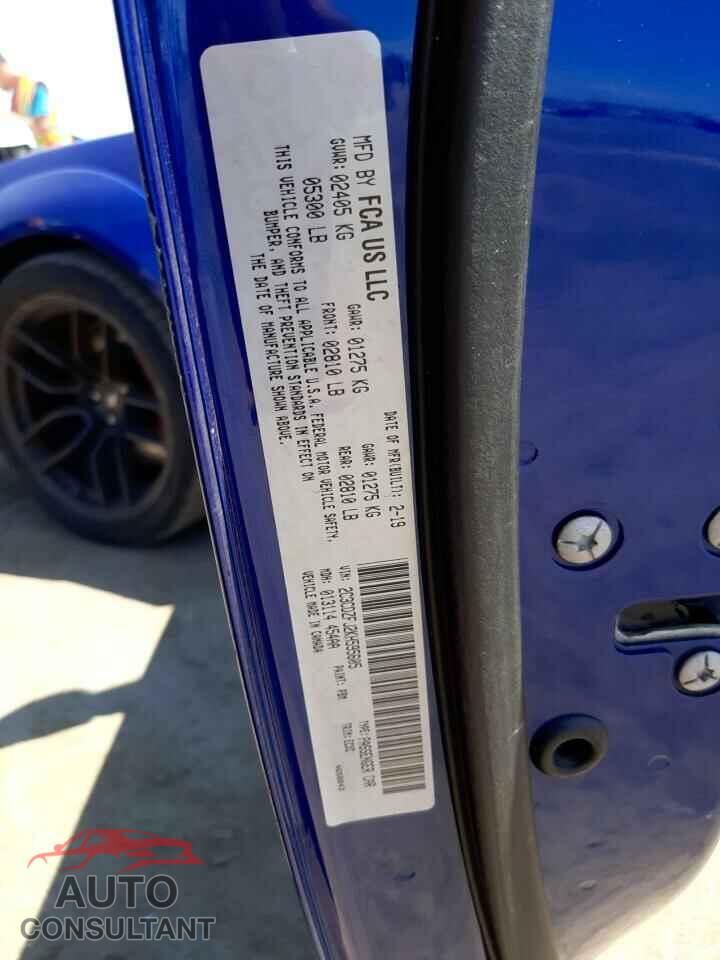 DODGE CHALLENGER 2019 - 2C3CDZFJ2KH595605