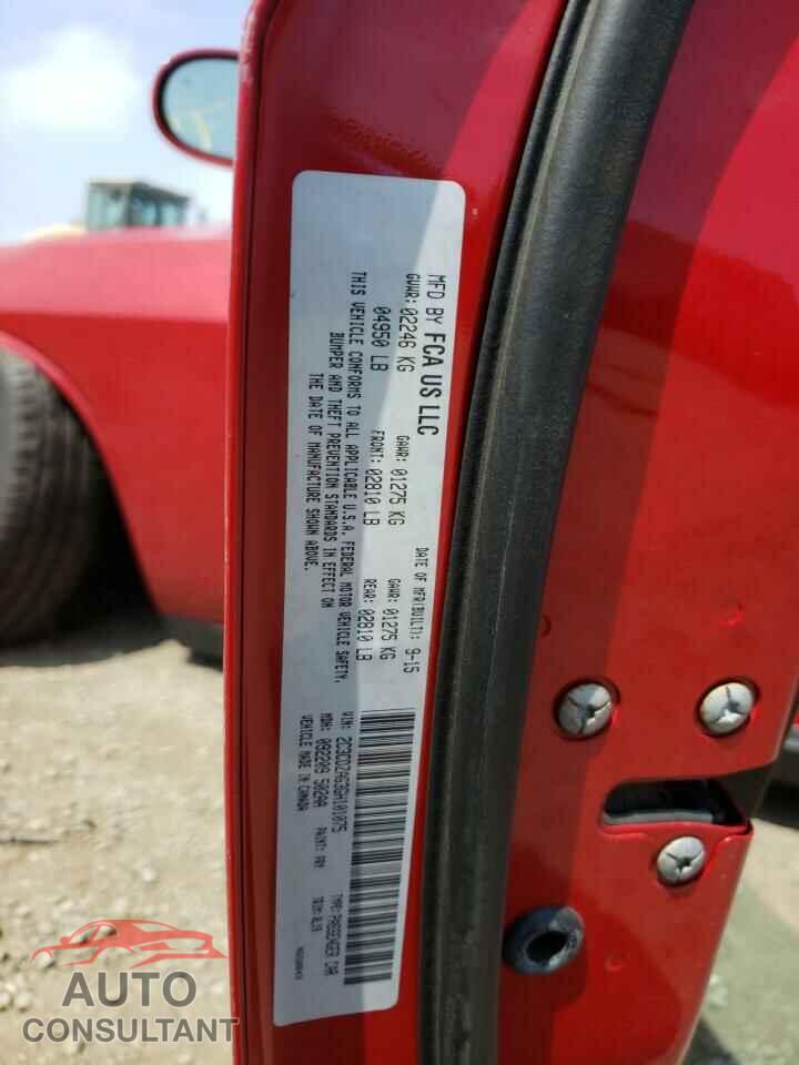 DODGE CHALLENGER 2016 - 2C3CDZAG3GH101075