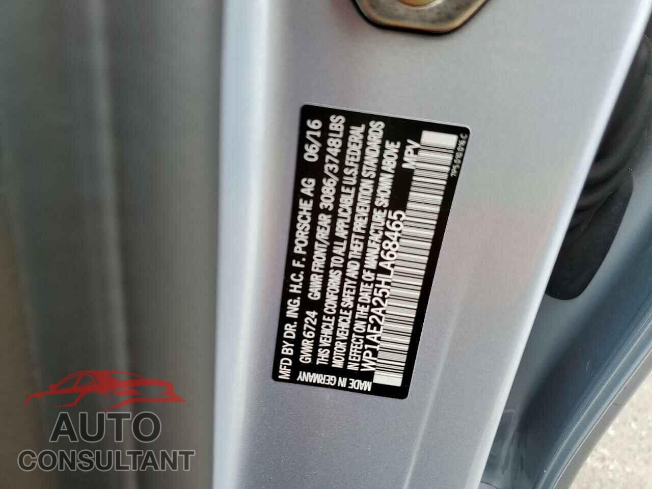 PORSCHE CAYENNE 2017 - WP1AE2A25HLA68465