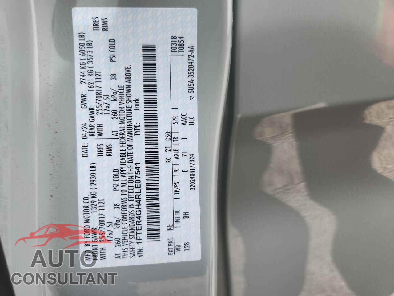 FORD RANGER 2024 - 1FTER4GH4RLE07541