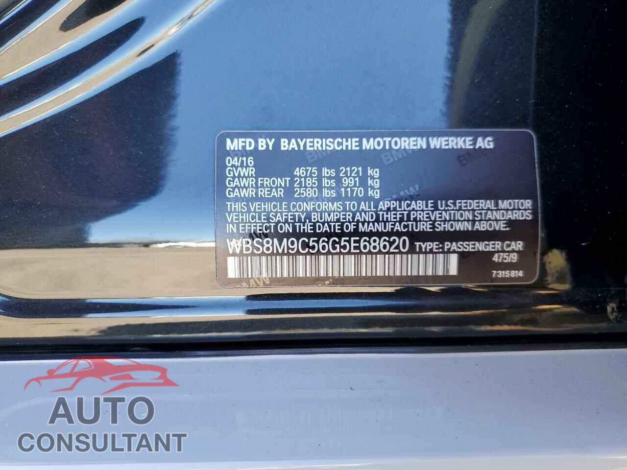 BMW M3 2016 - WBS8M9C56G5E68620