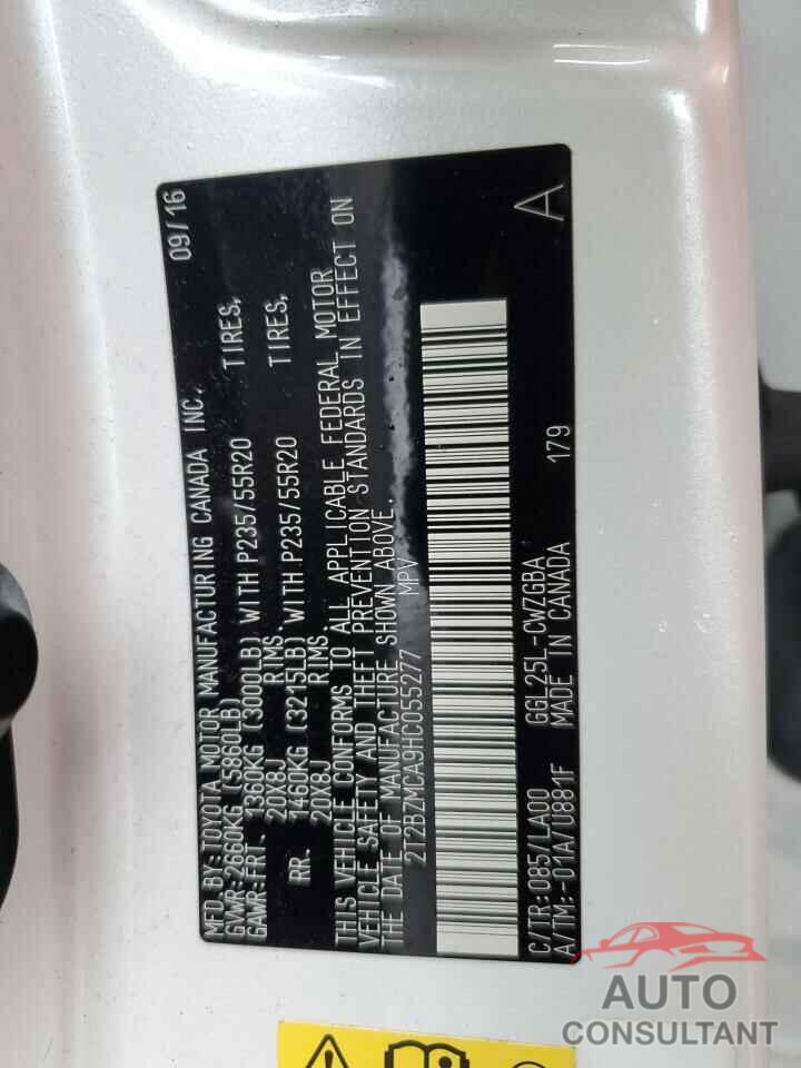 LEXUS RX350 2017 - 2T2BZMCA9HC055277