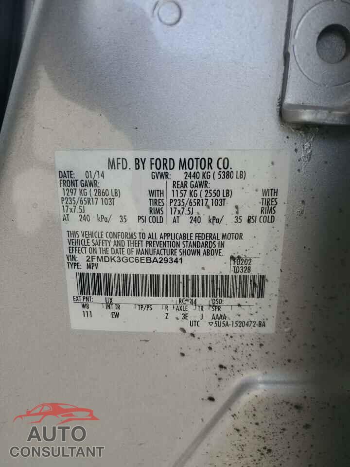 FORD EDGE 2014 - 2FMDK3GC6EBA29341