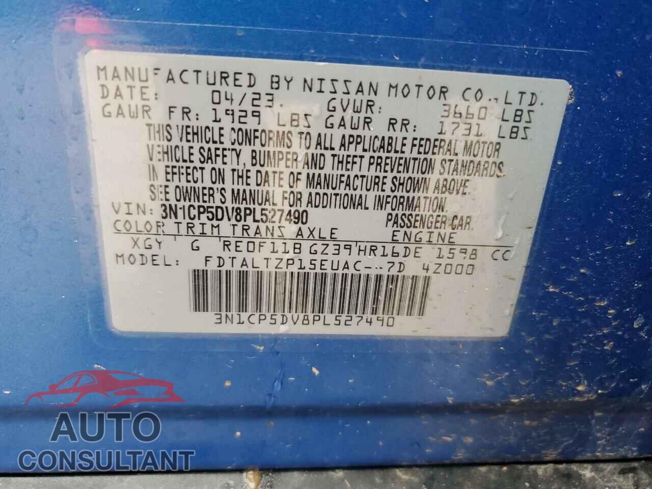 NISSAN KICKS 2023 - 3N1CP5DV8PL527490