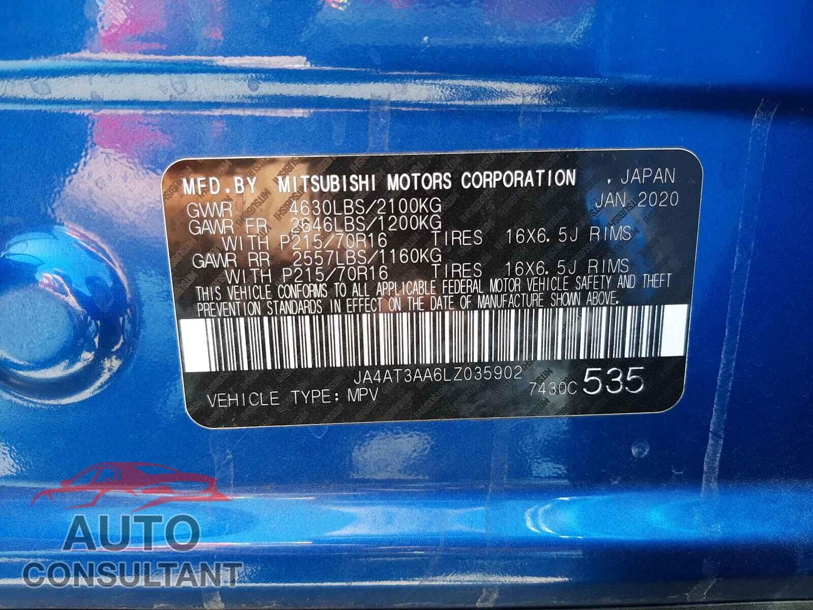 MITSUBISHI ECLIPSE 2020 - JA4AT3AA6LZ035902