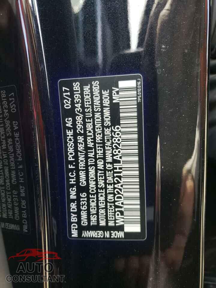 PORSCHE CAYENNE 2017 - WP1AD2A21HLA82866