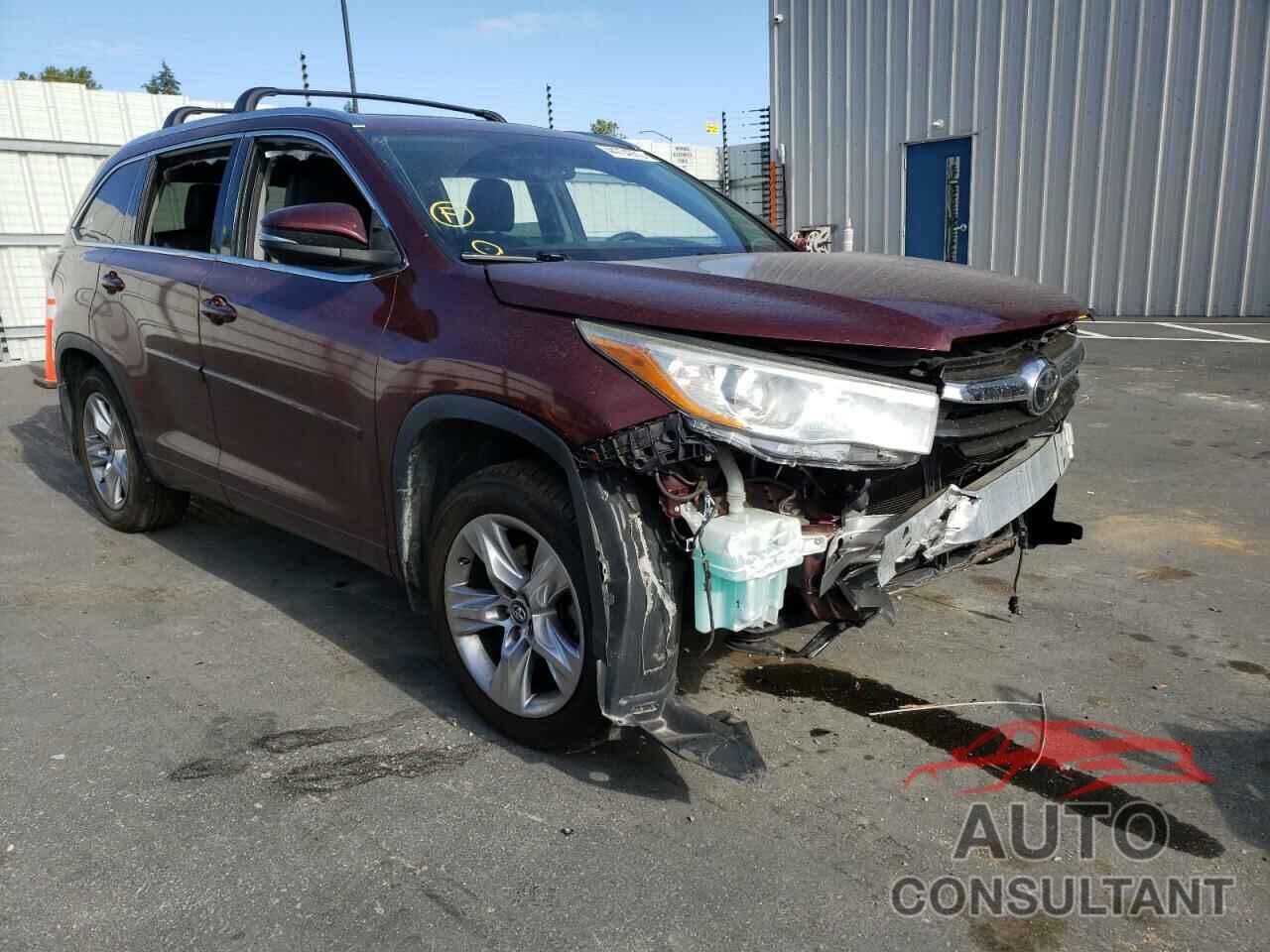 TOYOTA HIGHLANDER 2016 - 5TDDKRFH5GS307121