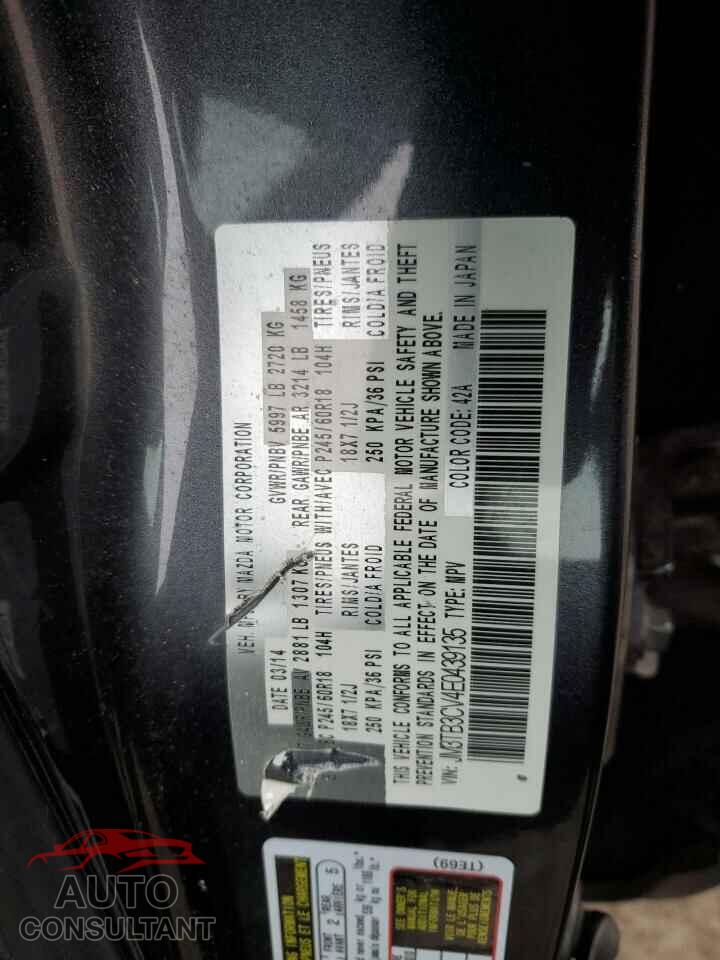 MAZDA CX-9 2014 - JM3TB3CV4E0439135
