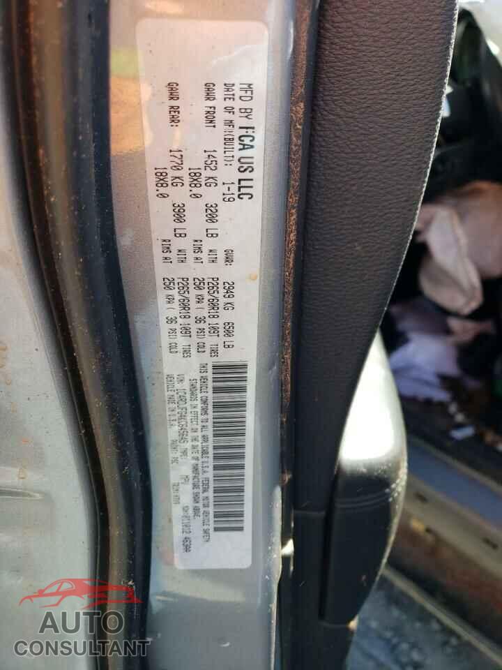 DODGE DURANGO 2019 - 1C4RDJFG4KC645645