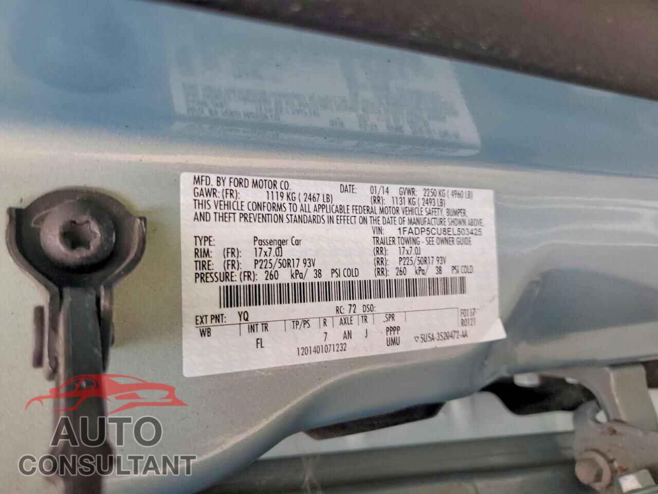 FORD CMAX 2014 - 1FADP5CU8EL503425