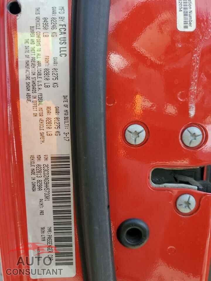 DODGE CHALLENGER 2017 - 2C3CDZAG9HH573301