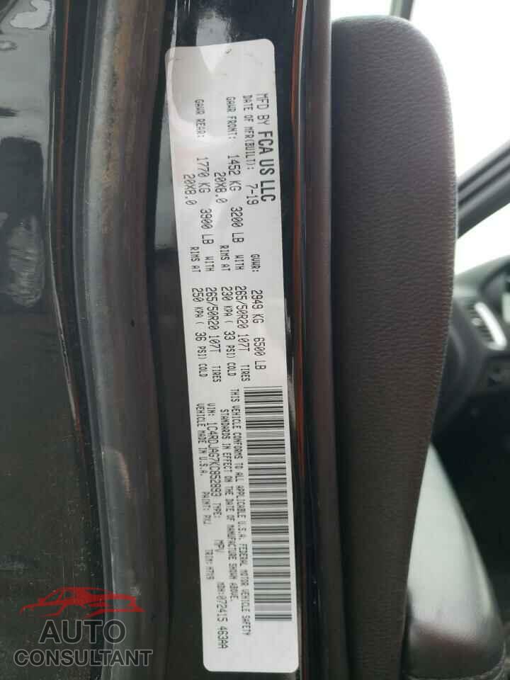 DODGE DURANGO 2019 - 1C4RDJAG7KC852893