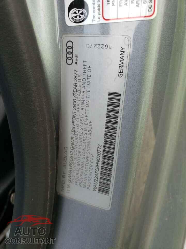 AUDI A7 2017 - WAU22AFC8HN070772