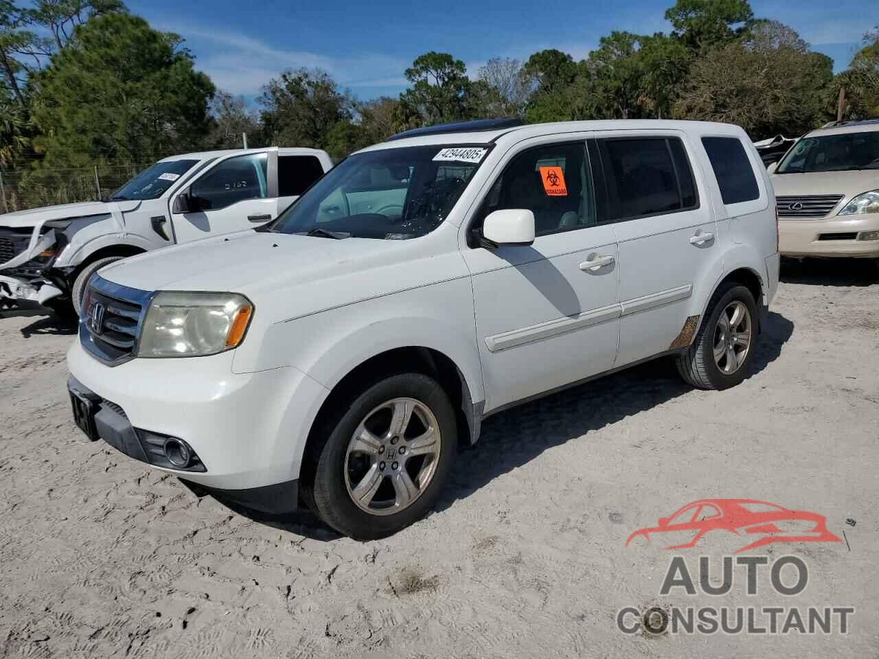 HONDA PILOT 2012 - 5FNYF3H66CB020271