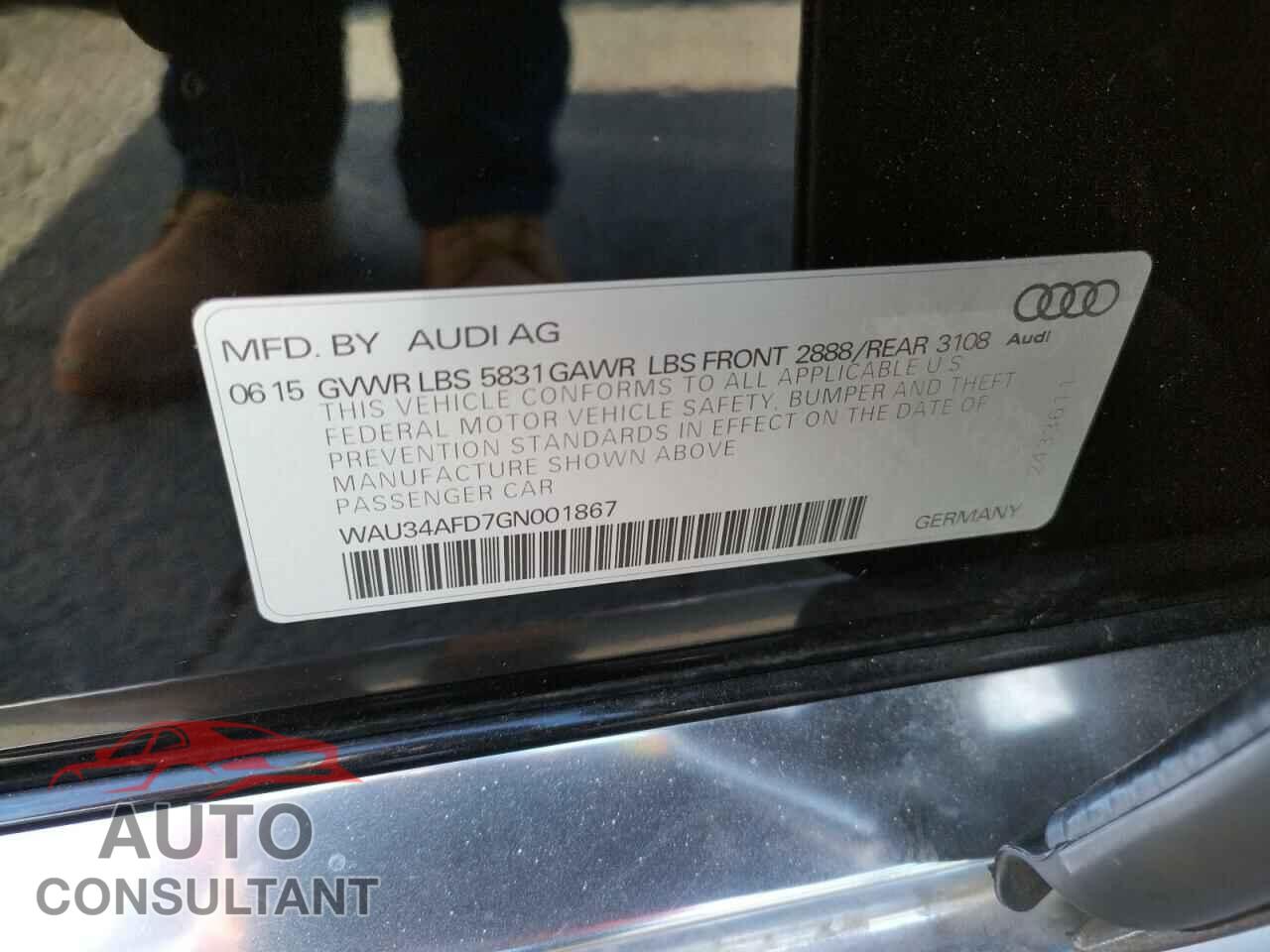 AUDI A8 2016 - WAU34AFD7GN001867